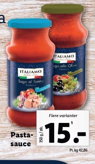 Lidl Pastasauce tilbud