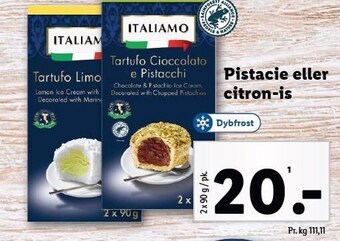 Pistacie eller citron-is