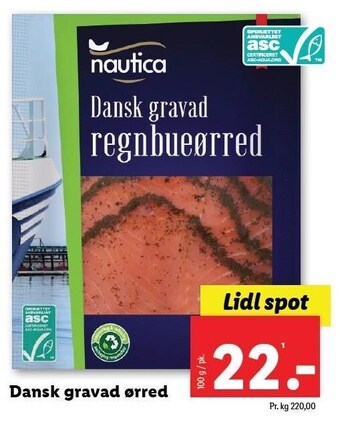 Lidl Dansk gravad ørred tilbud
