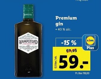 Lidl Premium gin tilbud