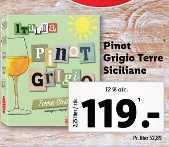 Lidl Pinot grigio terre siciliane tilbud