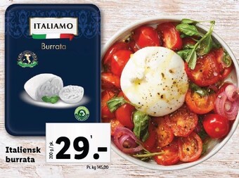 Lidl Italiensk burrata tilbud