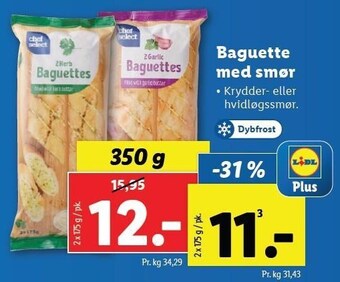 Lidl Baguette med smør tilbud