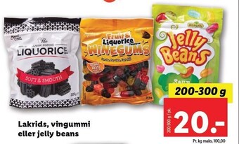 Lidl Lakrids, vingummi eller jelly beans tilbud