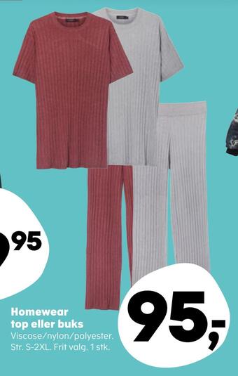 Kvickly Homewear top eller buks tilbud