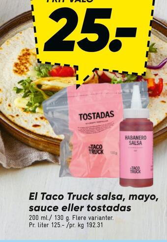 Bilka El taco truck salsa, mayo, sauce eller tostadas tilbud