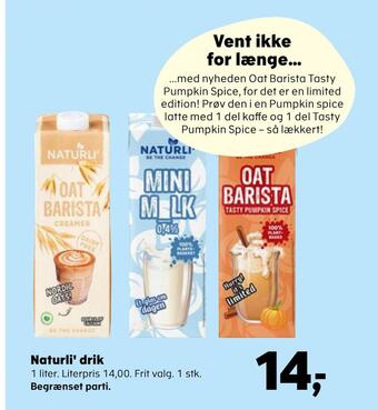 SuperBrugsen Naturli' drik tilbud