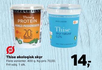 SuperBrugsen Thise økologisk skyr tilbud