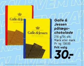 Galle & jessen pålægschokolade