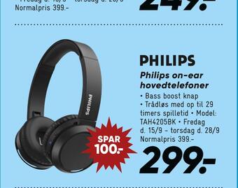 Bilka Philips on-ear hovedtelefoner tilbud