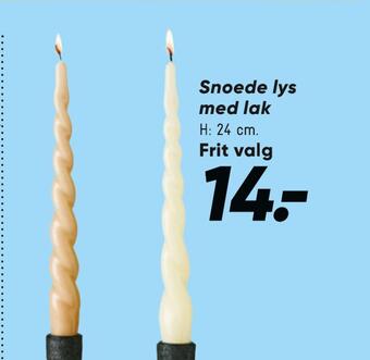 Bilka Snoede lys med lak tilbud