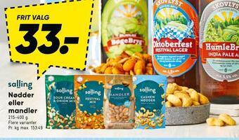 Bilka Nødder eller mandler tilbud
