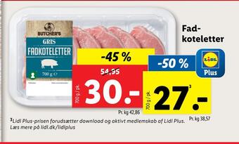 Lidl Fadkoteletter tilbud