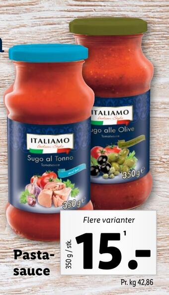 Lidl Pasta sauce tilbud