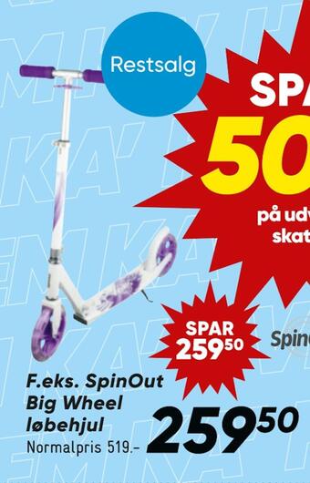 Bilka Spinout big wheel løbehjul tilbud