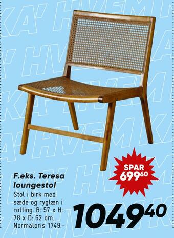 Bilka Teresa loungestol tilbud