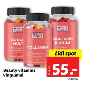 Lidl Beauty vitamins vingummi tilbud