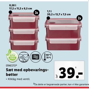 Lidl Sæt med opbevarings bøtter tilbud
