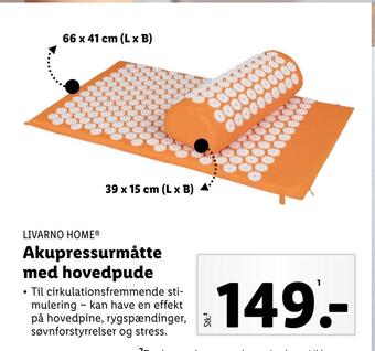 Lidl Akupressurmåtte med hovedpude tilbud