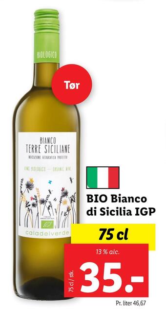 Lidl Bio bianco di sicilia igp tilbud