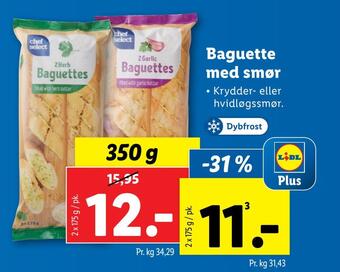 Lidl Baguette med smør tilbud