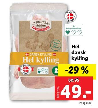 Lidl Hel dansk kylling tilbud