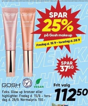 Bilka Spar 25% på gosh makeup tilbud