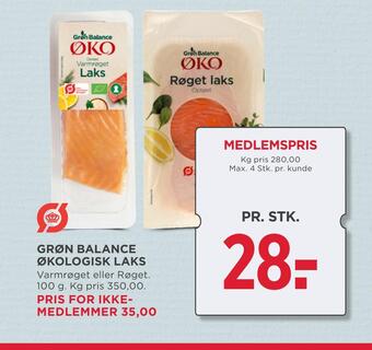 MENY Grøn balance økologisk laks tilbud