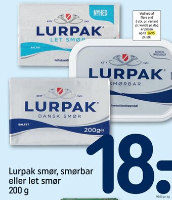REMA 1000 Lurpak smør, smørbar eller let smør tilbud
