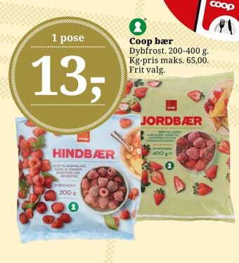 Dagli'Brugsen Coop hindbær tilbud