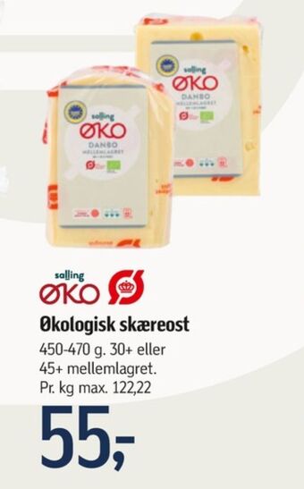 Føtex Salling øko skæreost danbo mellemlagret 30+ tilbud