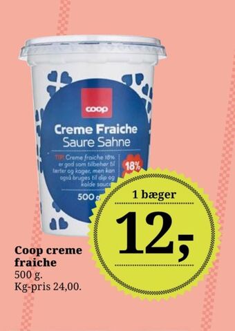 Dagli'Brugsen Coop creme fraiche 18% tilbud
