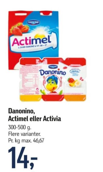 Føtex Actimel drikkeyoghurt jordbær tilbud