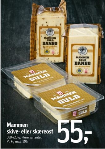 Føtex Mammen skiveost guld mellemlagret tilbud