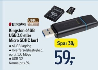 Føtex Kingston usb memory stick tilbud