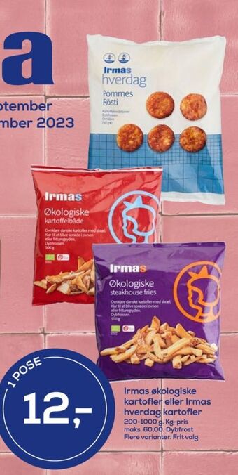 Irma Irmas hverdag kartoffelprodukter tilbud