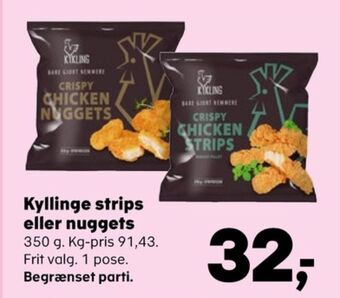 Kvickly Kykling kyllingenuggets tilbud