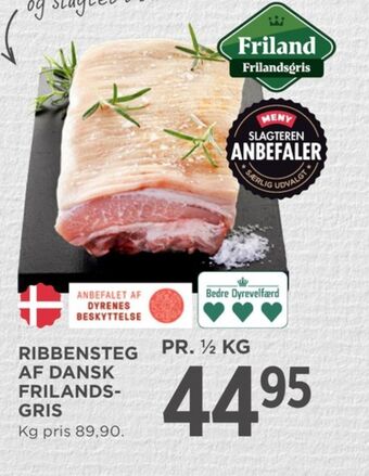 MENY Friland frilandsgris ribbensteg tilbud