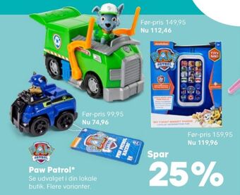 Kvickly Paw patrol biler tilbud
