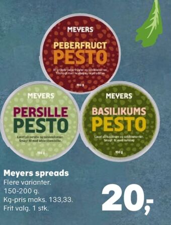 SuperBrugsen Meyers pesto tilbud