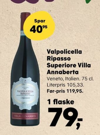 SuperBrugsen Ukendt italiensk rødvin tilbud