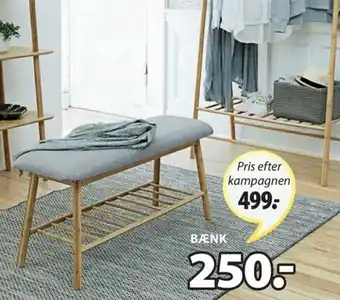 JYSK Vandsted Bænk B90xH45xD34 cm tilbud