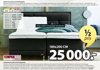 JYSK Temprakon E200 Elevationsseng 180x200cm tilbud