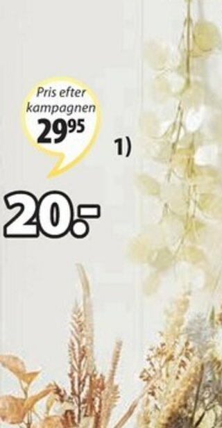 JYSK Gregert Kunstig Blomst tilbud