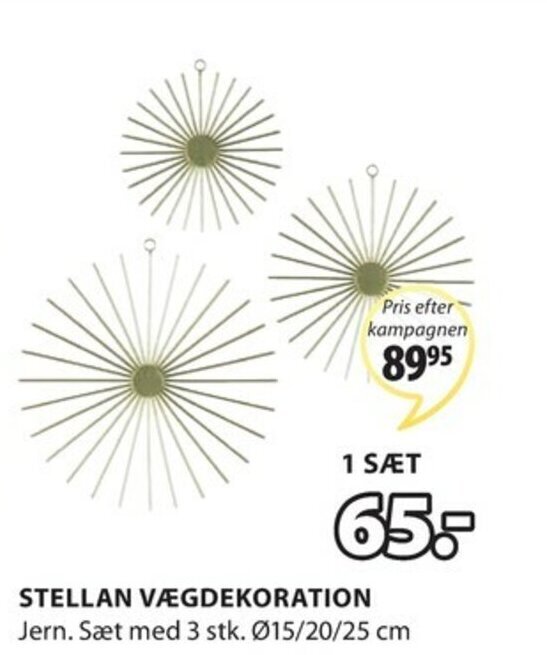 Stellan Vægdekoration tilbud hos JYSK