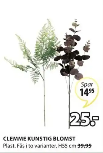 JYSK Clemme Kunstig Blomst H55 cm tilbud