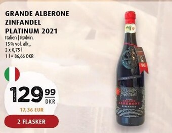 Grande alberone zinfandel platinum 2021