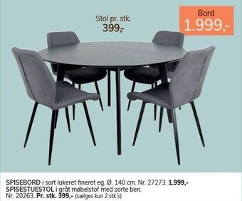 Daells Bolighus Spisebord eller spisestuestol tilbud