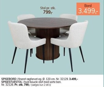 Daells Bolighus Spisebord eller spisestuestol tilbud