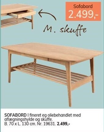 Daells Bolighus Sofabord tilbud